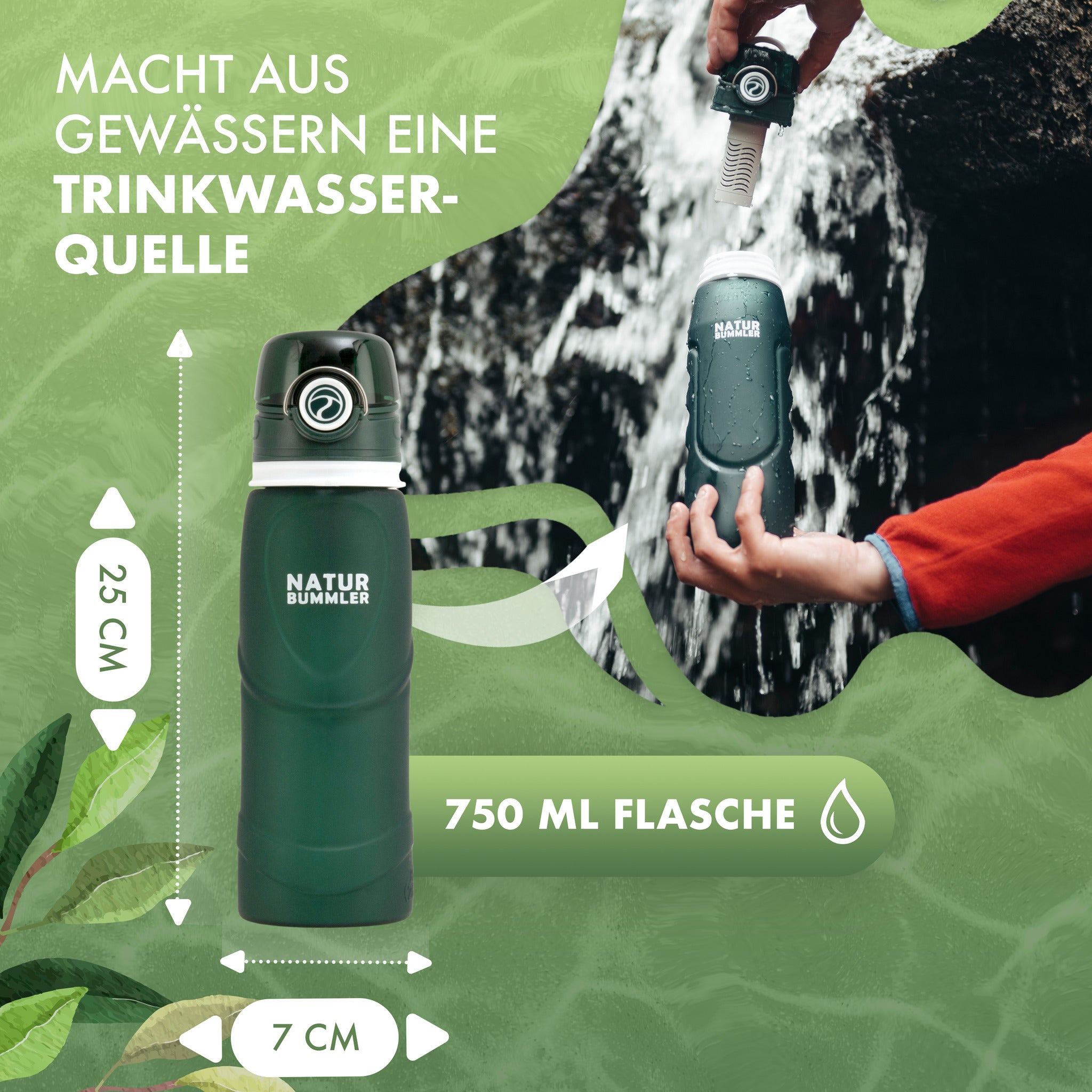 naturbummler-outdoor-trinkflasche-mit-filter-750-ml-faltbar image 2