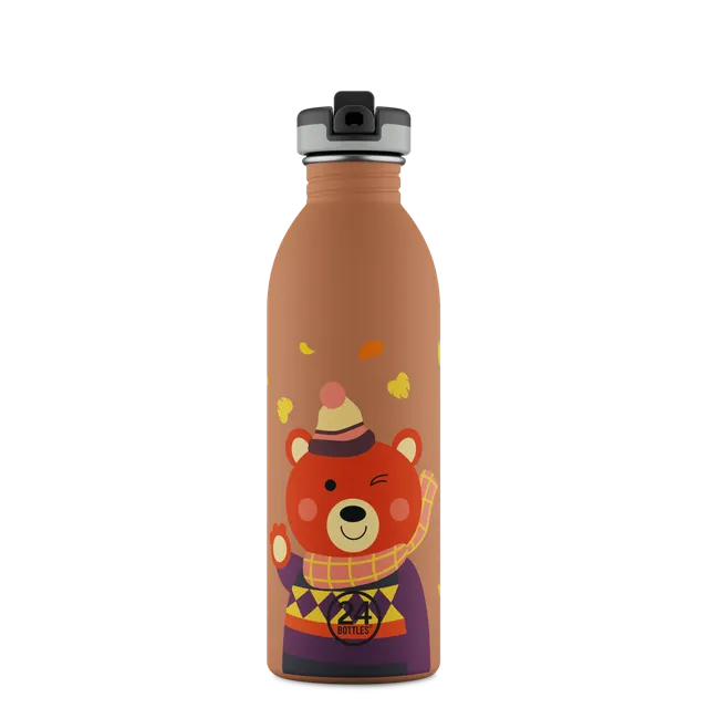 24bottles-kids-bottle-sweet-bear-trinkflasche-500-ml-mit-strohhalm image 1