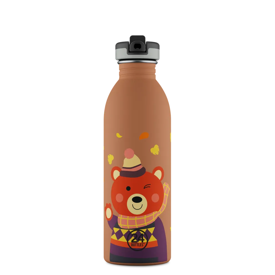 24bottles-kids-bottle-sweet-bear-trinkflasche-500-ml-mit-strohhalm image 1