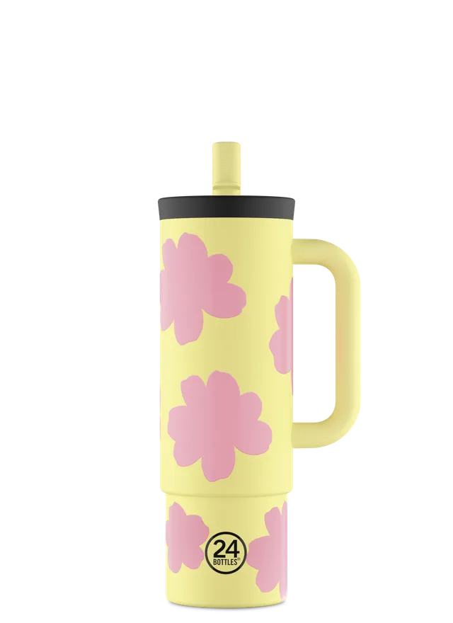 24bottles-straw-cup-daydreaming-yellow-becher-800-ml-strohhalm image 1