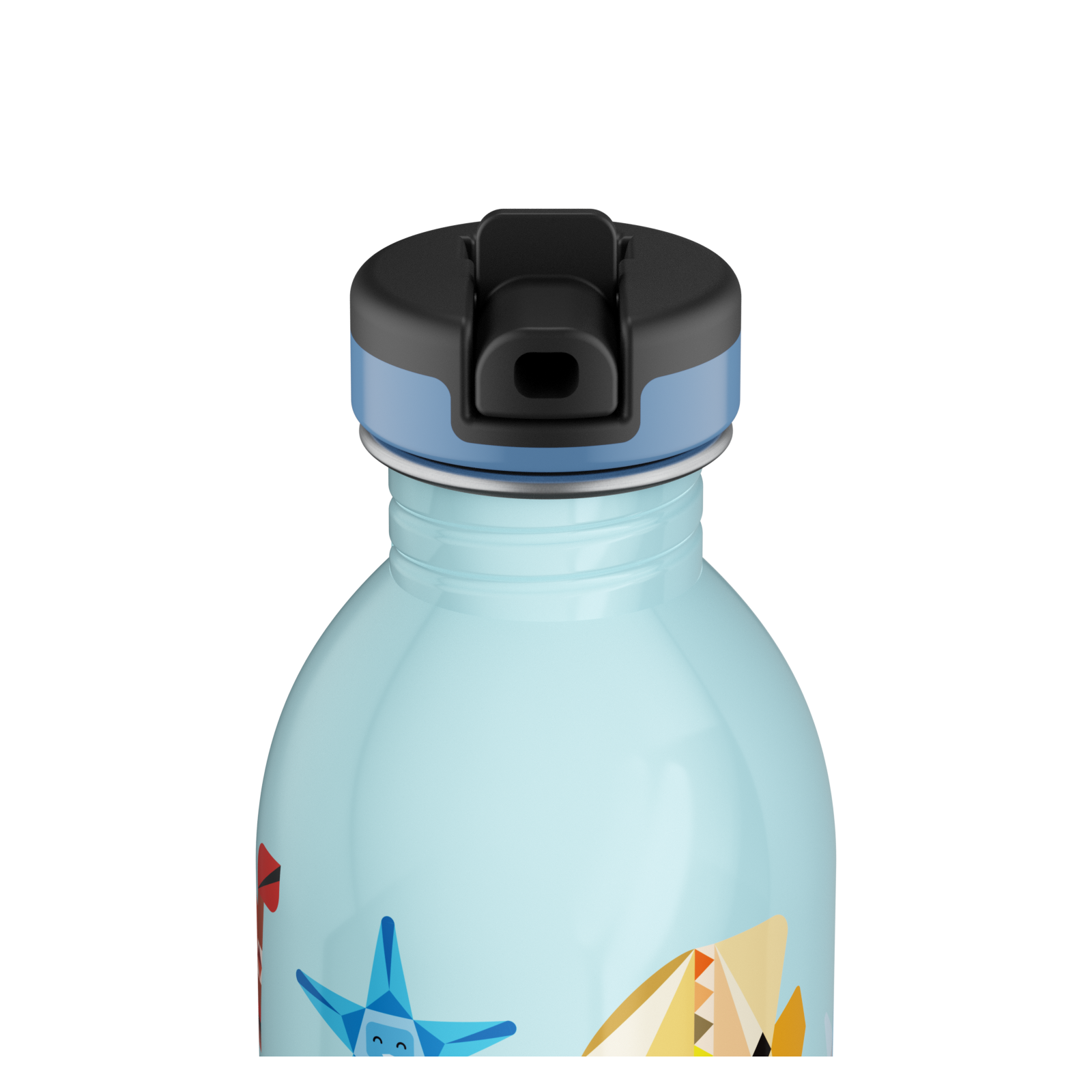24bottles-kids-bottle-sea-friends-trinkflasche-250-ml-mit-strohhalm image 2