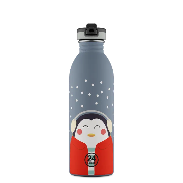 24bottles-kids-bottle-happy-penguin-kinderflasche-500-ml-strohhalm image 1