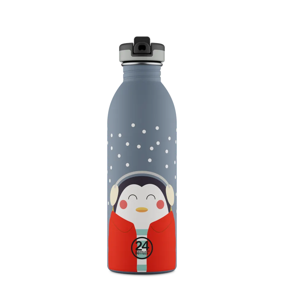 24bottles-kids-bottle-happy-penguin-kinderflasche-500-ml-strohhalm image 1