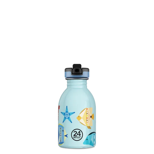 24bottles-kids-bottle-sea-friends-trinkflasche-250-ml-mit-strohhalm image 1