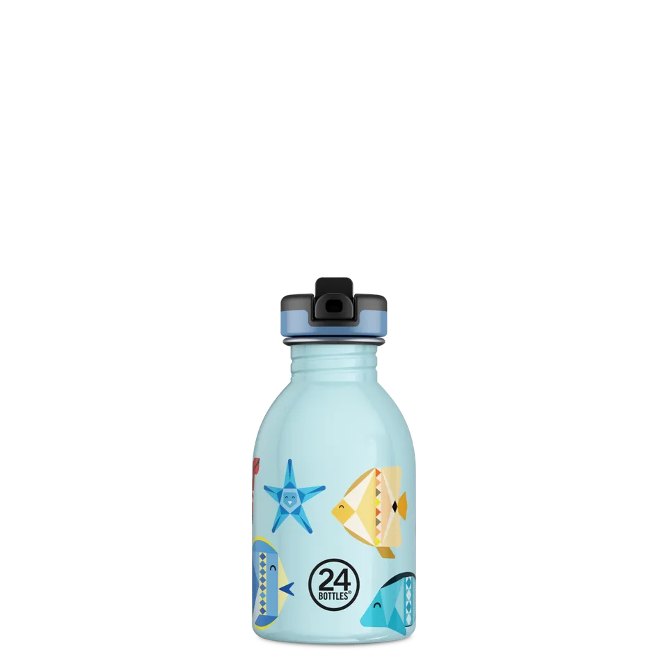 24bottles-kids-bottle-sea-friends-trinkflasche-250-ml-mit-strohhalm image 1