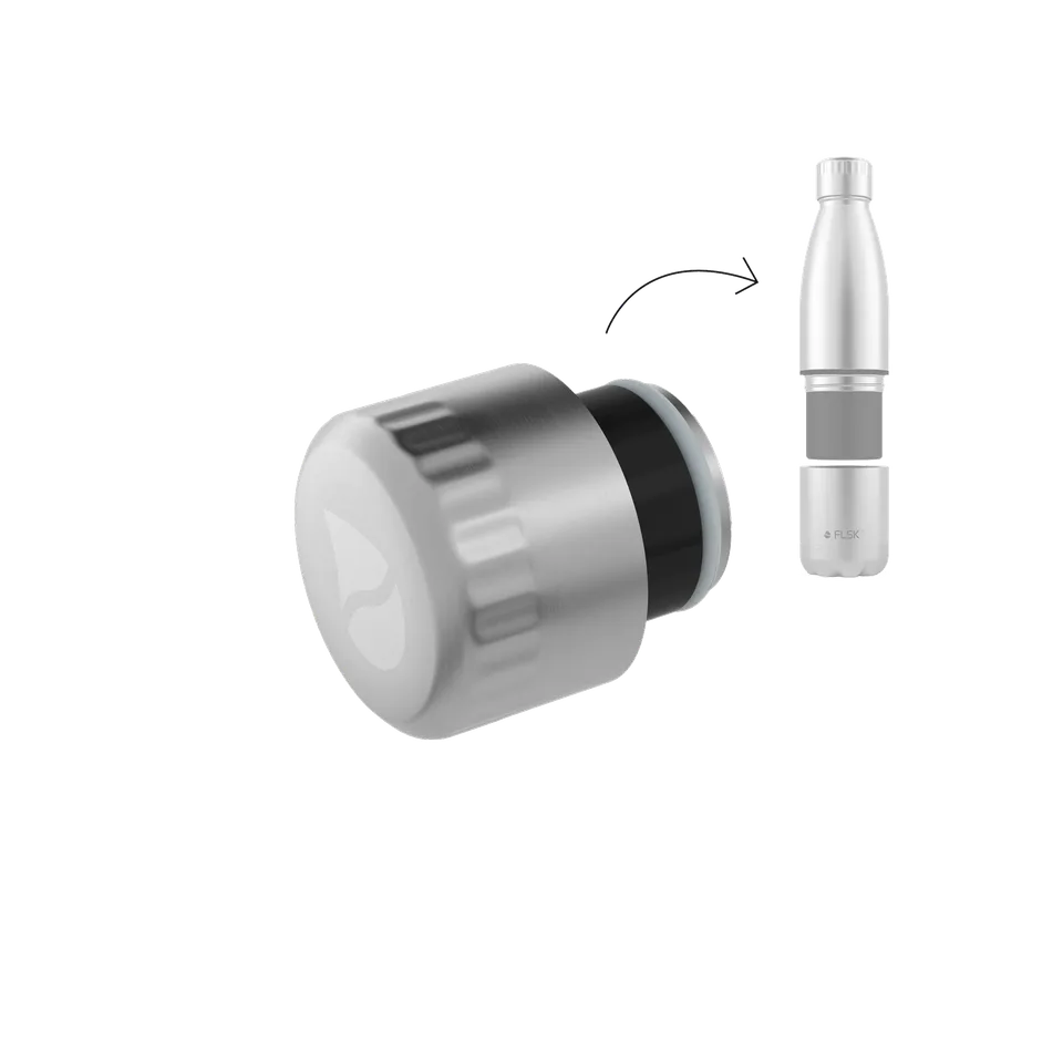 flsk-trinkflasche-mit-becher-ersatzdeckel-edelstahl image 1