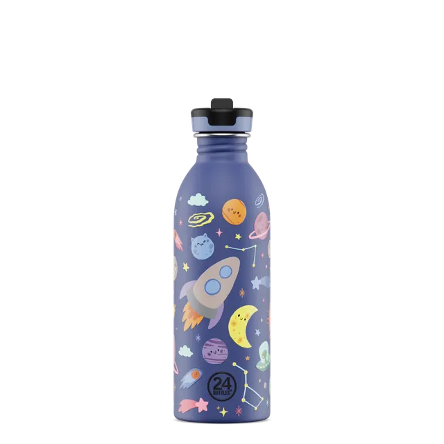 24bottles-kids-bottle-space-friends-trinkflasche-500-ml-mit-strohhalm image 1