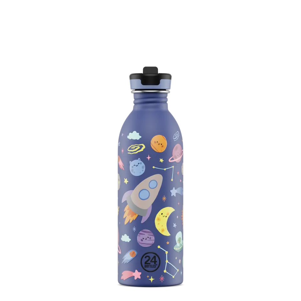 24bottles-kids-bottle-space-friends-trinkflasche-500-ml-mit-strohhalm image 1