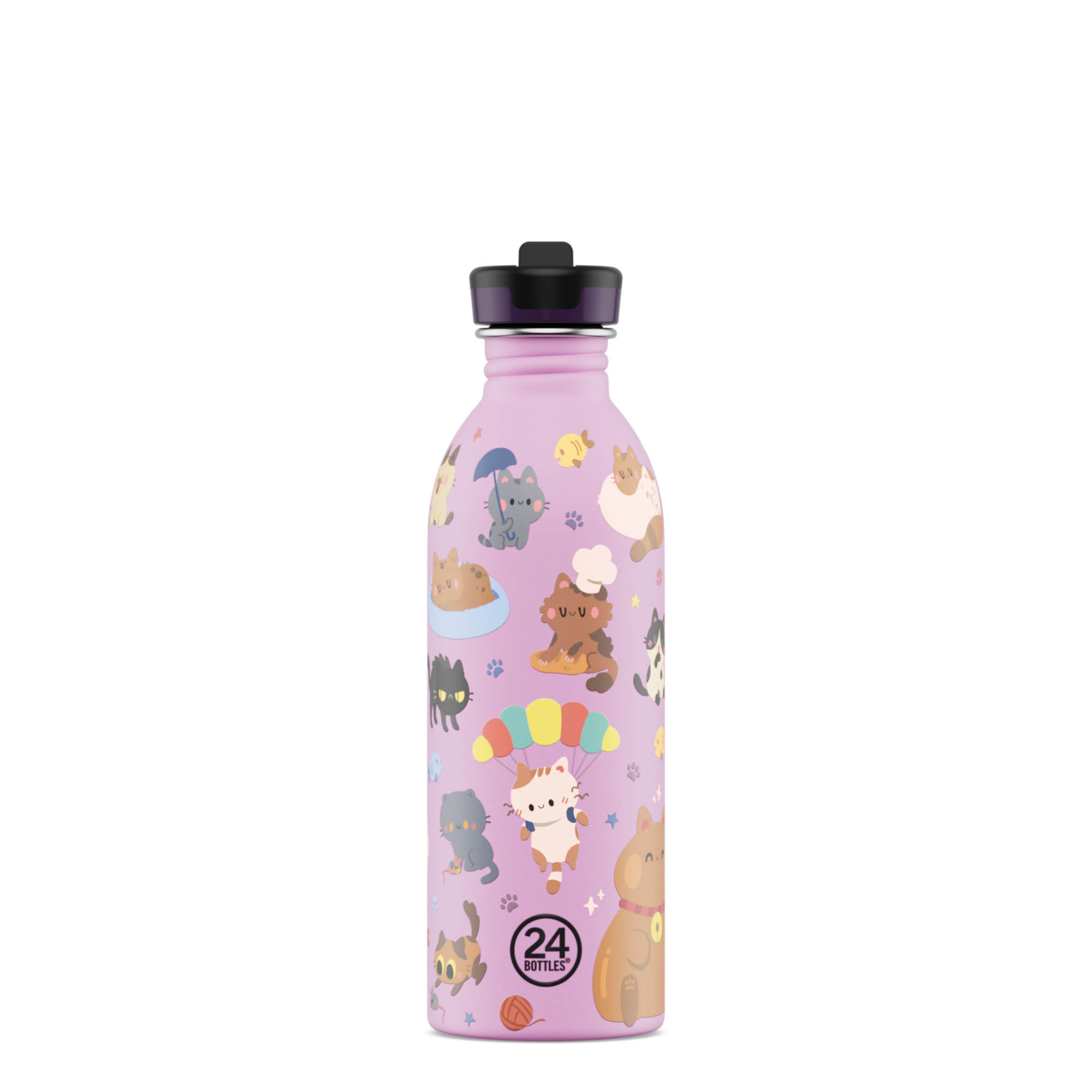 24bottles-kids-bottle-meow-friends-trinkflasche-500-ml-strohhalm image 1