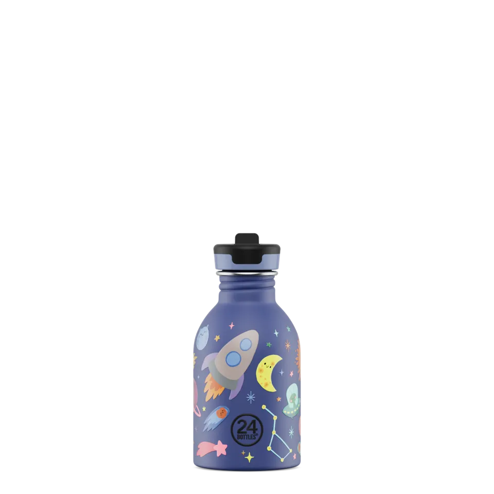 24bottles-kids-bottle-space-friends-trinkflasche-250-ml-classic-strohhalm image 1