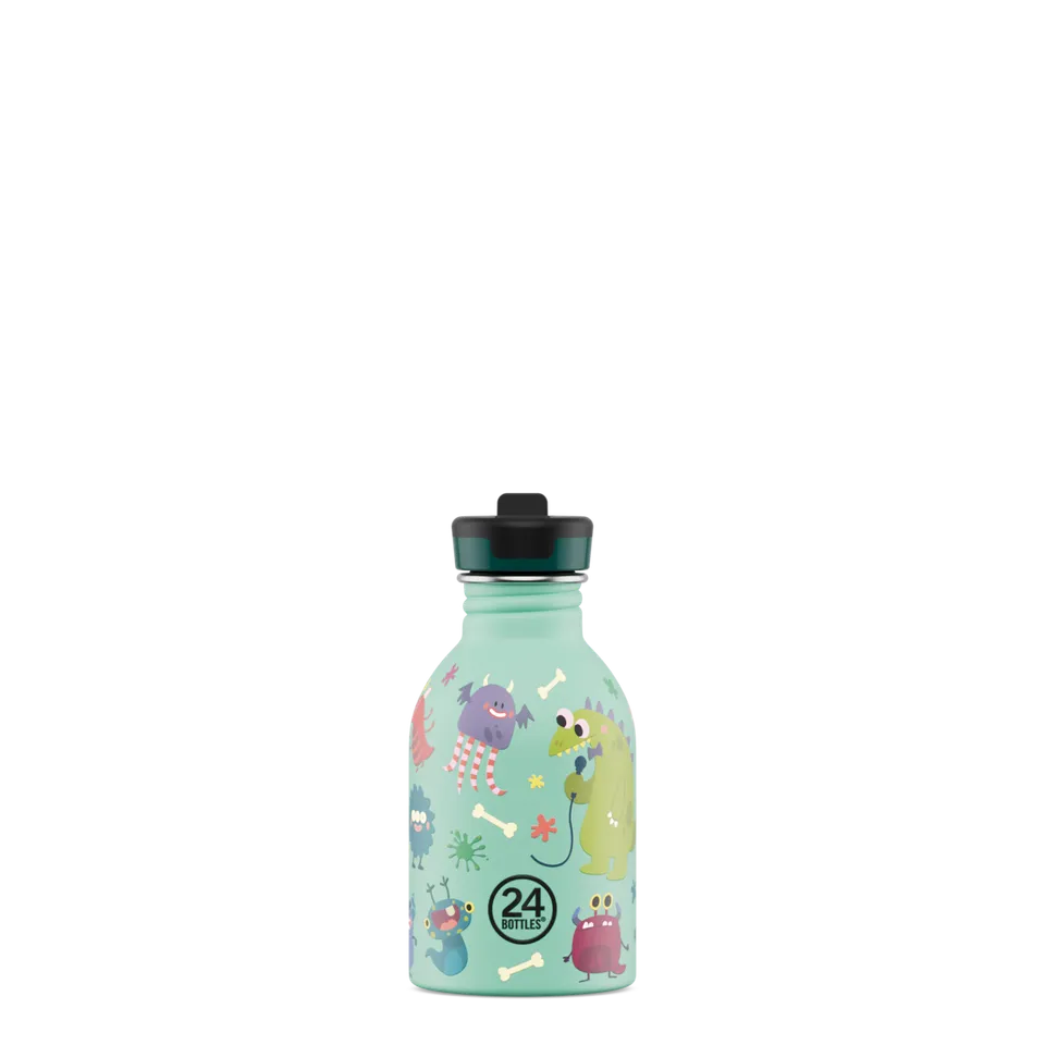 24bottles-kids-bottle-spooky-friends-trinkflasche-250-ml-mit-strohhalm image 1