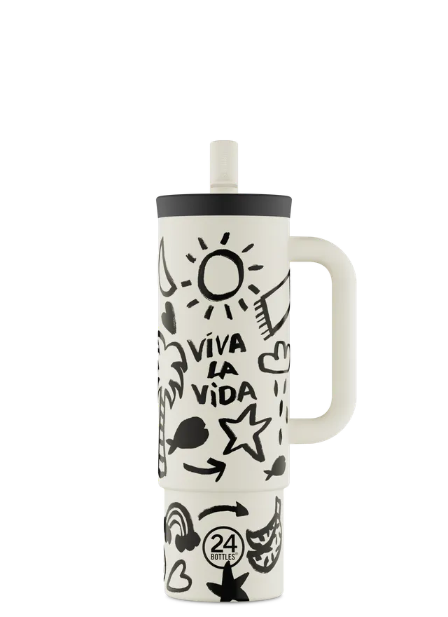 24bottles-straw-cup-viva-la-vida-thermobecher-800-ml-strohhalm image 1
