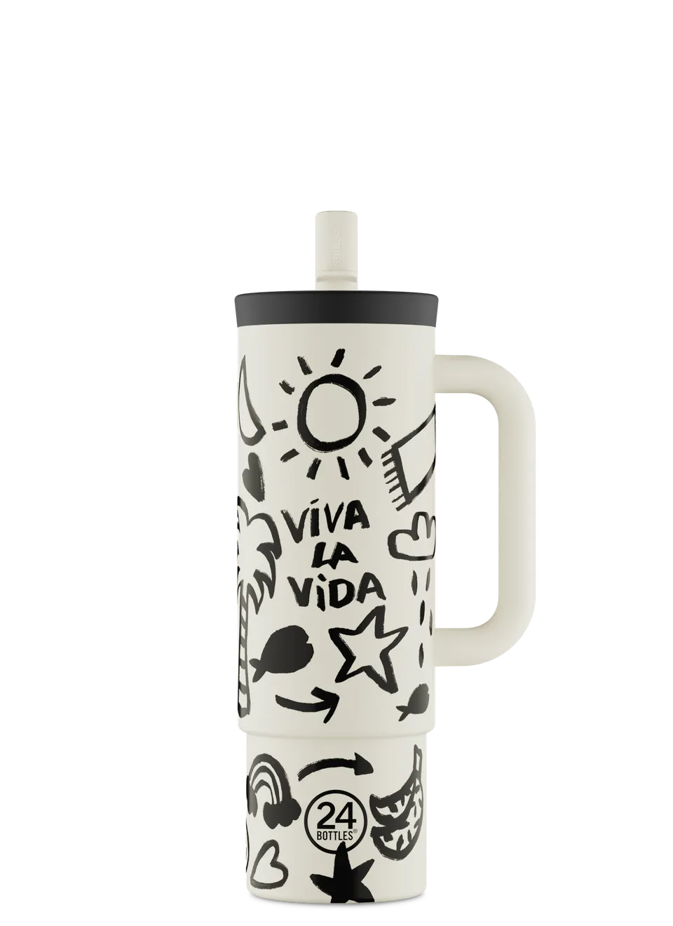 24bottles-straw-cup-viva-la-vida-thermobecher-800-ml-strohhalm image 1