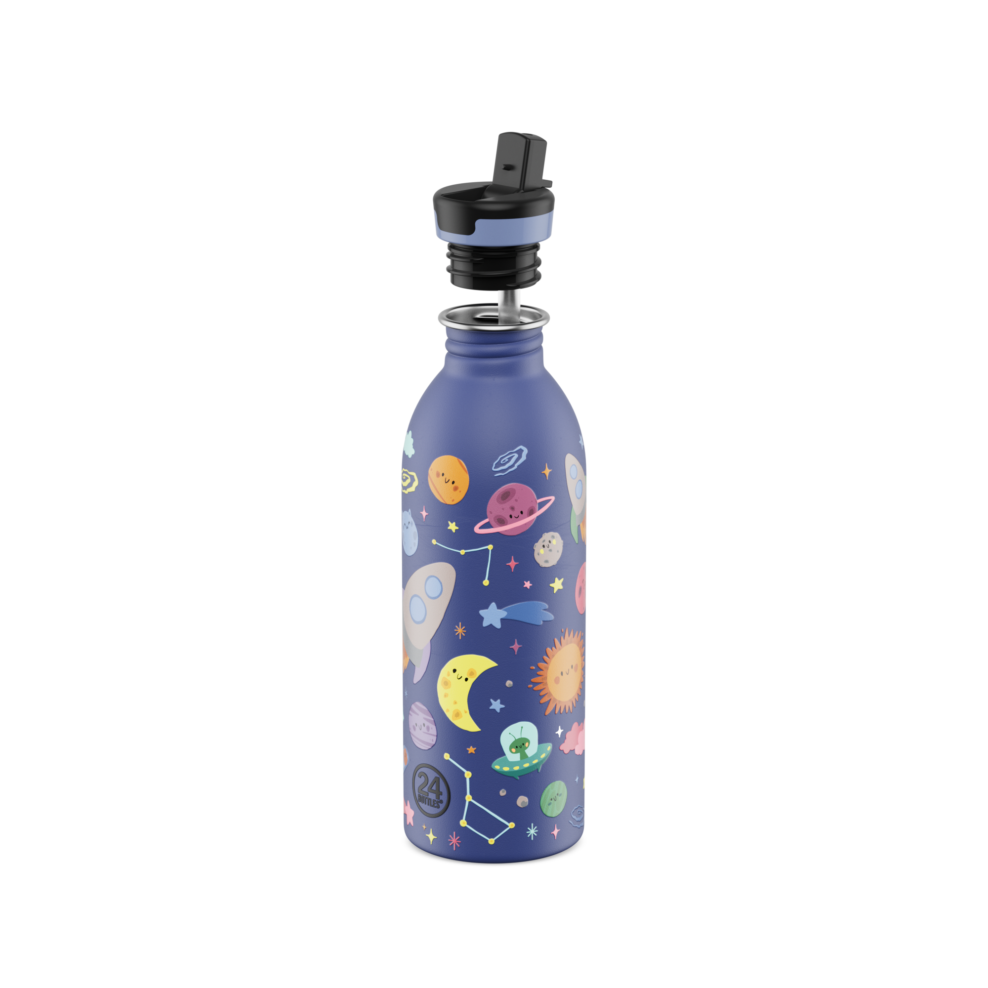 24bottles-kids-bottle-space-friends-trinkflasche-500-ml-mit-strohhalm image 2