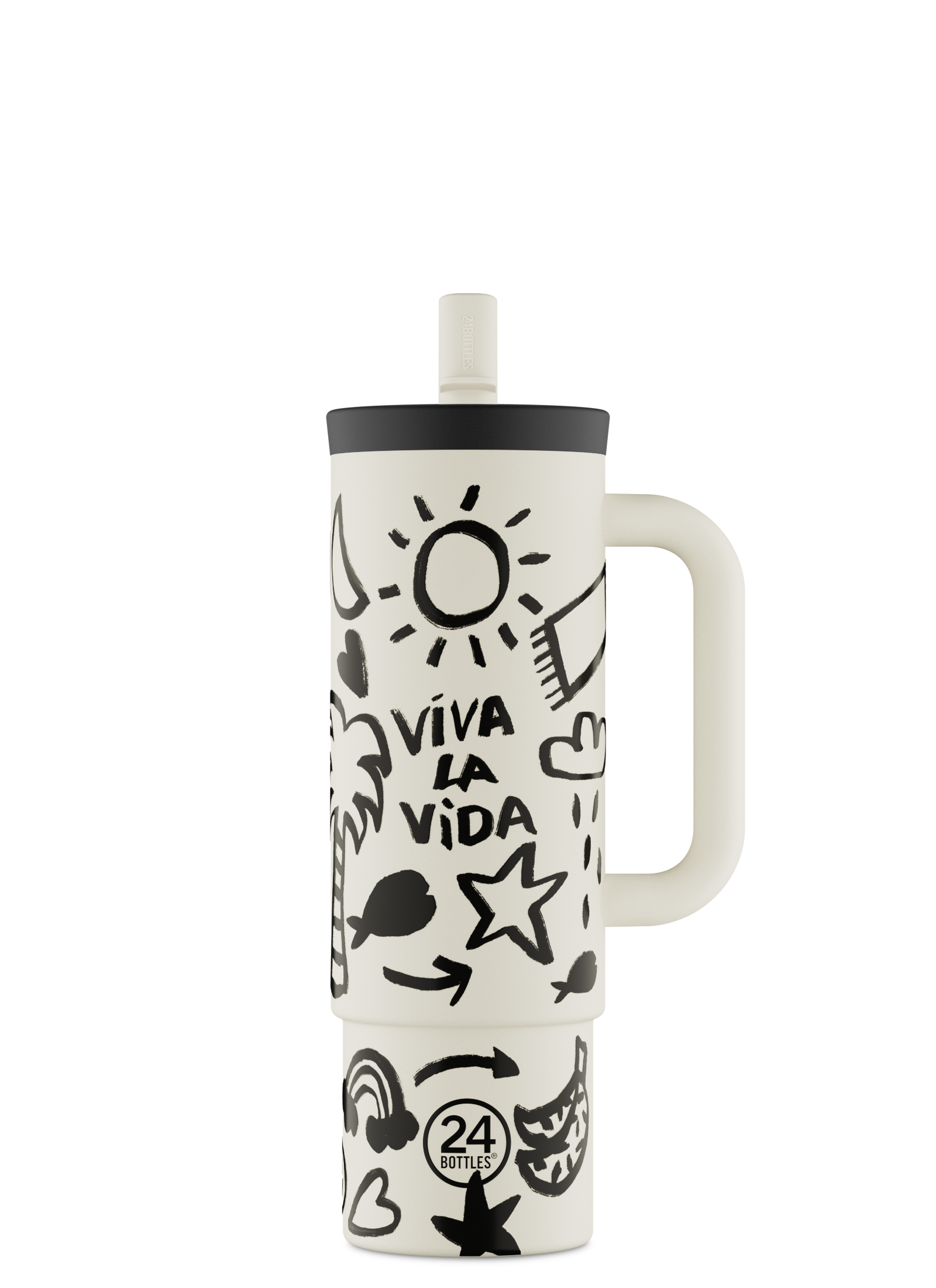 24bottles-straw-cup-viva-la-vida-thermobecher-800-ml-strohhalm image 1