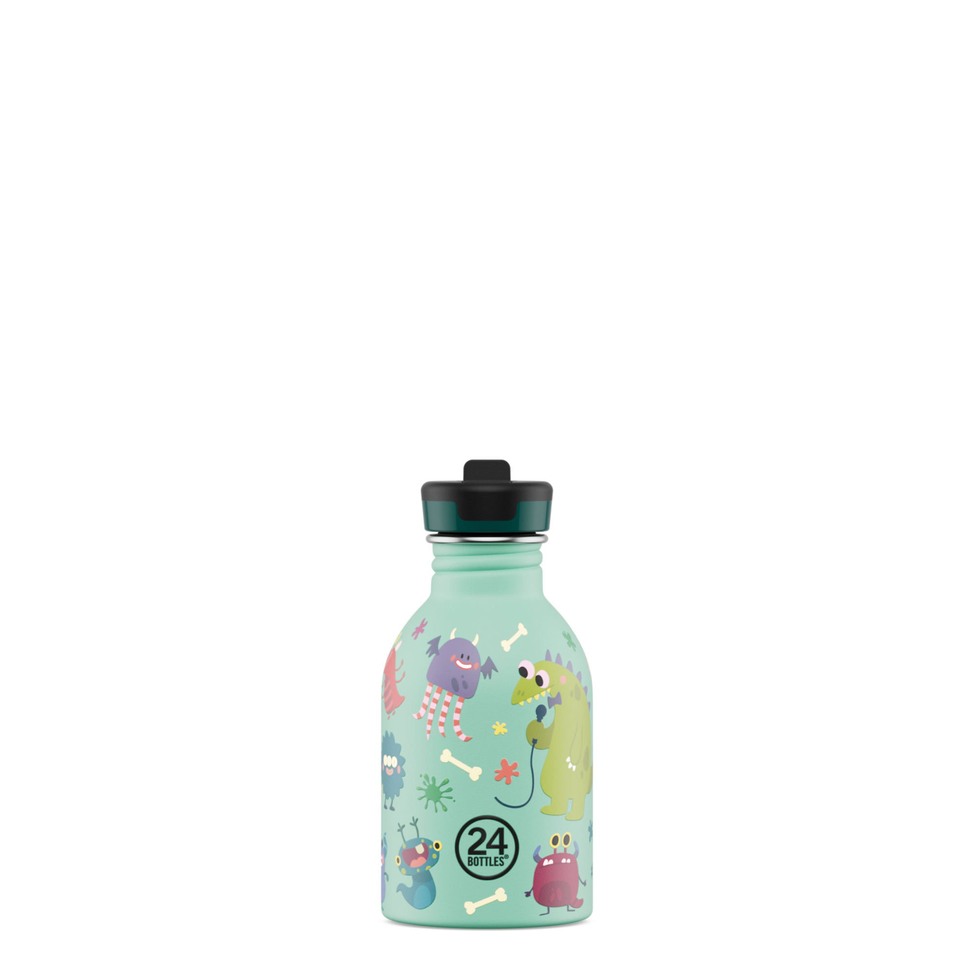 24bottles-kids-bottle-spooky-friends-trinkflasche-250-ml-mit-strohhalm image 1